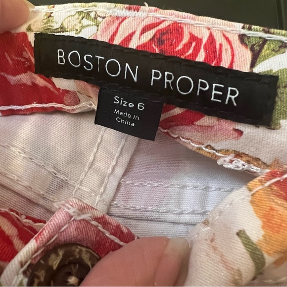 Boston Proper Floral Jeans - Picture 2 of 5